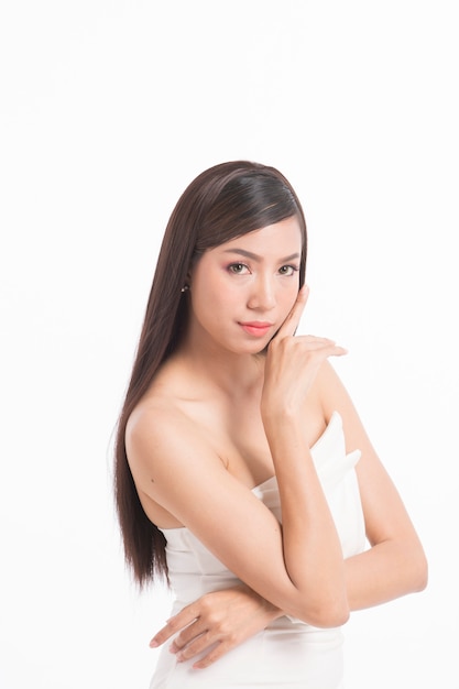 Retrato, de, beleza, mulher asian