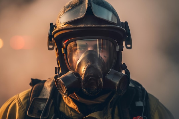 Retrato de bombeiro Segurança de herói de bombeiros Gerar Ai