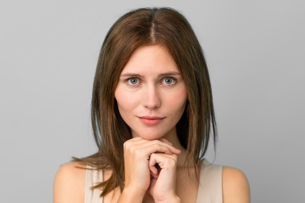 Retrato, de, bonito, mulher jovem