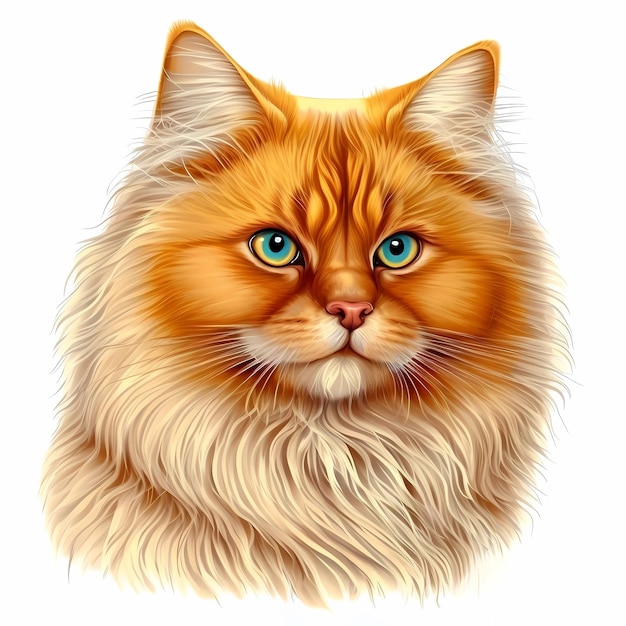 retrato de cabeça de gato Birman realista