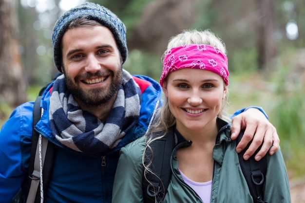 Retrato de casal alpinista