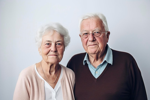 Retrato de casal de idosos felizes