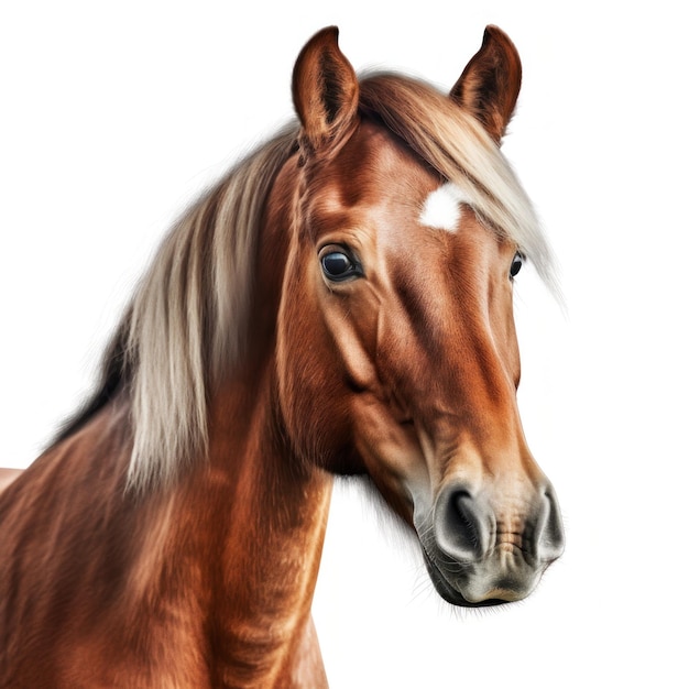 Retrato de cavalo isolado Ilustração AI GenerativexA