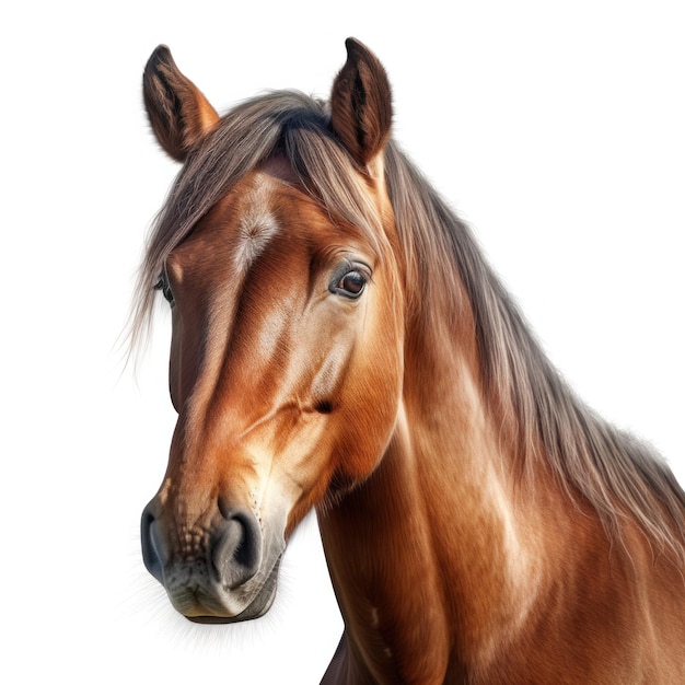 Retrato de cavalo isolado ilustração ai generativexa