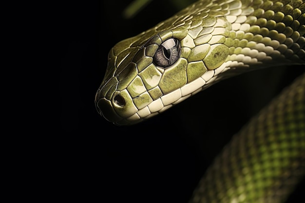 Retrato de cobra de grama não venenosa