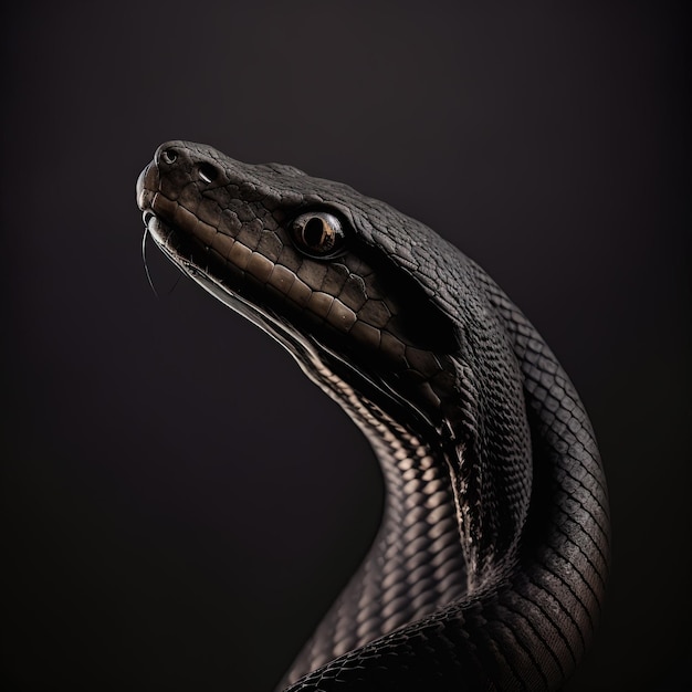 Foto retrato de cobra em estúdio ultra realista generative ai