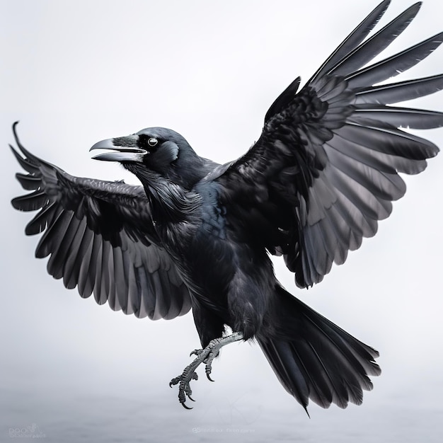 retrato de corvo negro