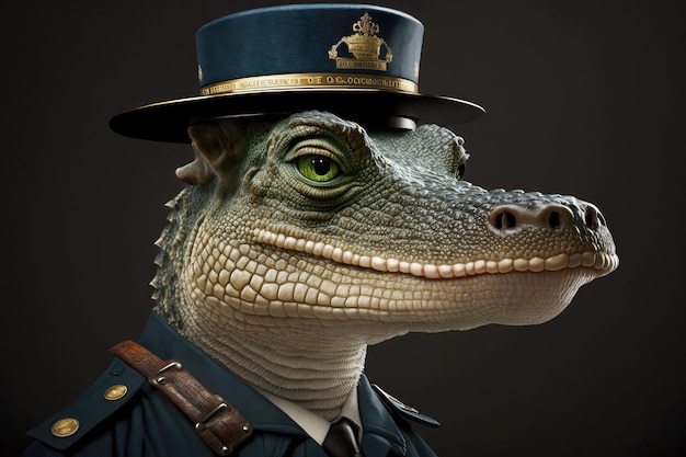 Retrato de crocodilo como um policial generativo ai