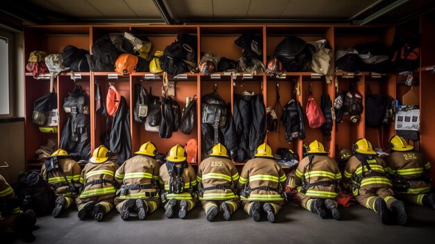 Foto retrato de dois bombeiros heróicos