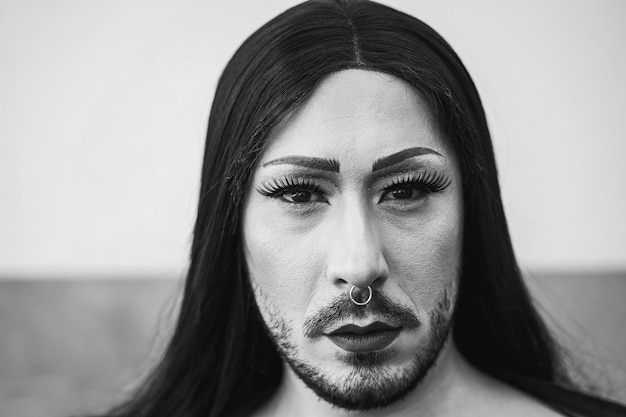 Retrato de drag queen - Foco no rosto
