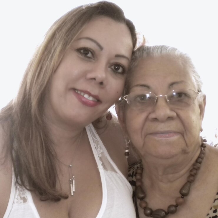 Foto retrato de duas mulheres