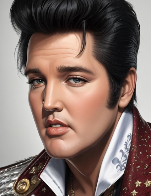 Retrato de Elvis Presley, Rei do Rock and Roll