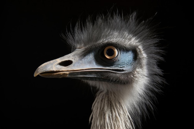 Retrato de emu em close-up