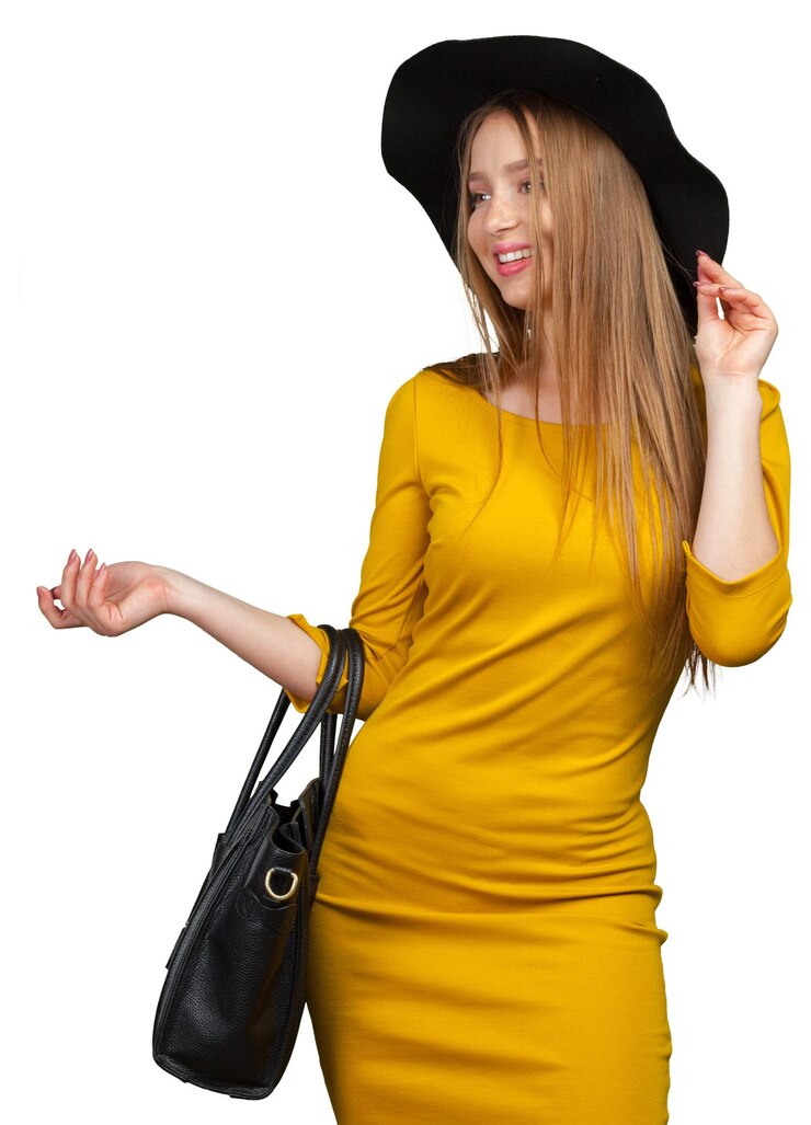 Foto retrato de estúdio de moda da mulher bela jovem de cabelos louros
