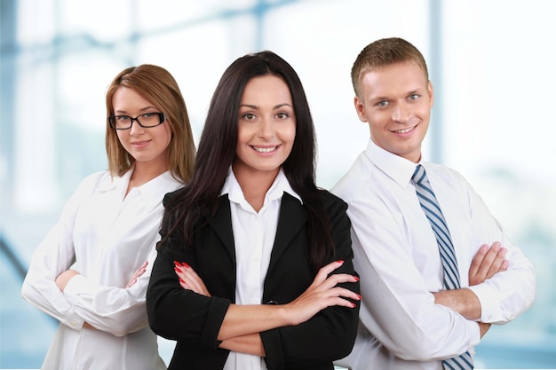 Retrato de executivos em reunião