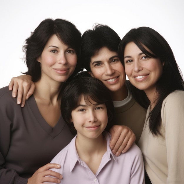 Retrato de família sorridente