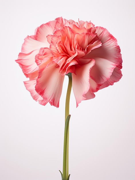 Foto retrato de flor com fundo branco simples fotografia hiper-realista