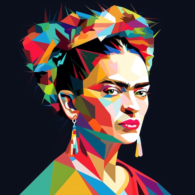 Foto retrato de frida kahlo wpap