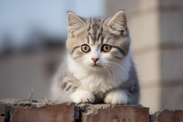 Retrato de gato adorável