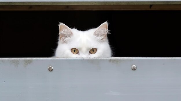 Foto retrato de gato branco gato branco é um gato bonito e um engraçado de bom humor eles parecem bonitos e são bons animais de estimação