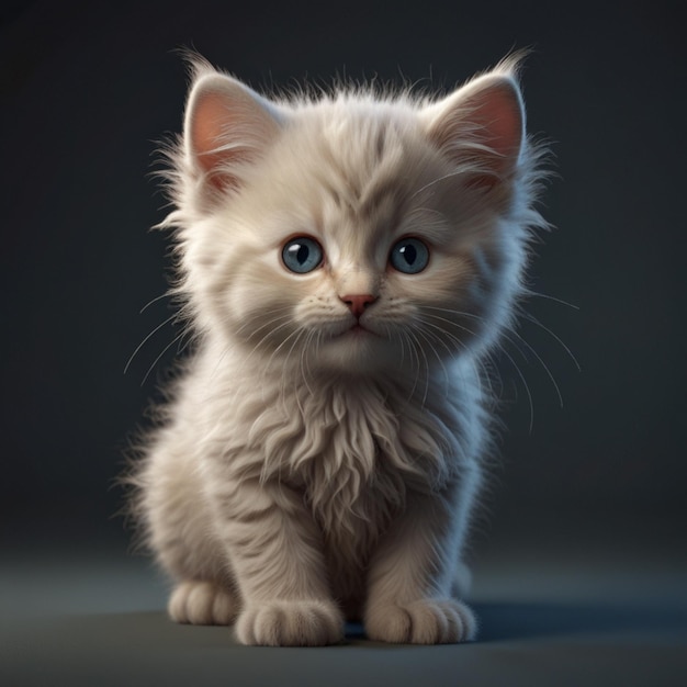 Foto retrato de gato do himalaia de olhos azuis lince vermelho ponto de cor