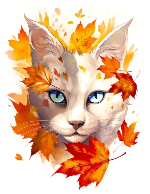 Retrato de gato siamês Pintura em aquarela clipart