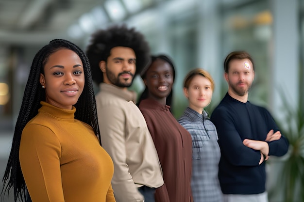 Retrato de grupo de empresários sorridente