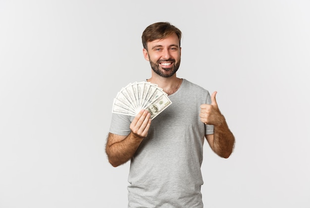 Foto retrato de homem bonito com barba