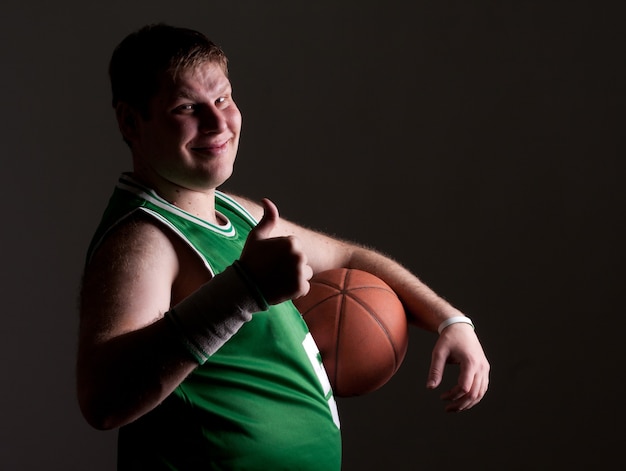 Retrato de jogador de basquete