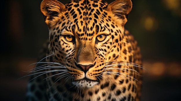 Retrato de leopardo AI Generative
