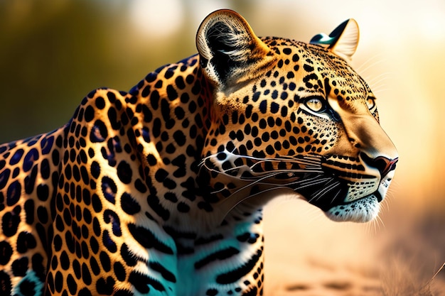 retrato de leopardo