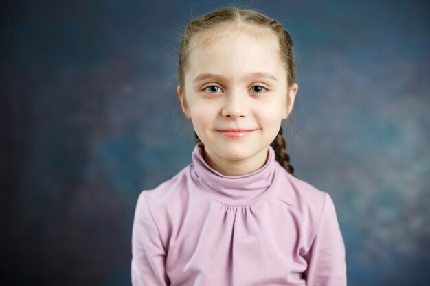 Retrato, de, menininha, sorrindo