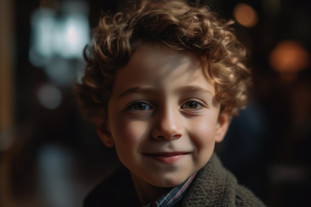 Retrato de menino sorridente