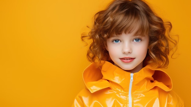 Retrato de moda brilhante de uma menina gerado por IA