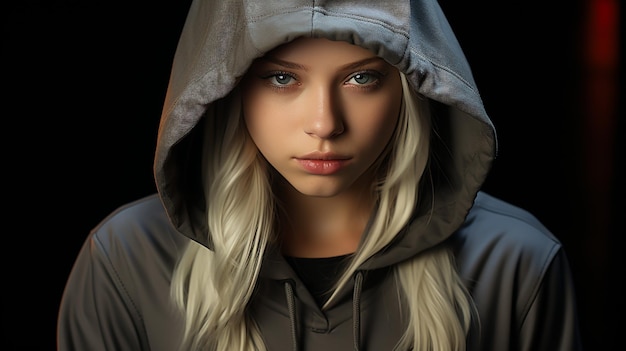 retrato de modelo gótico HD papel de parede 8K Imagem fotográfica de estoque