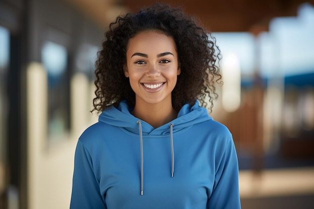 Retrato de mulher biracial de raça mista de beleza atemporal aprimorado por IA generativa