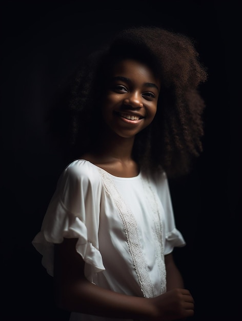 Retrato de mulher bonita de beleza afro