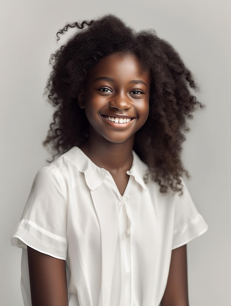 Retrato de mulher bonita de beleza afro