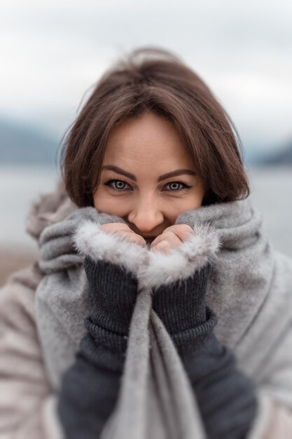 Foto retrato de mulher com sorvete