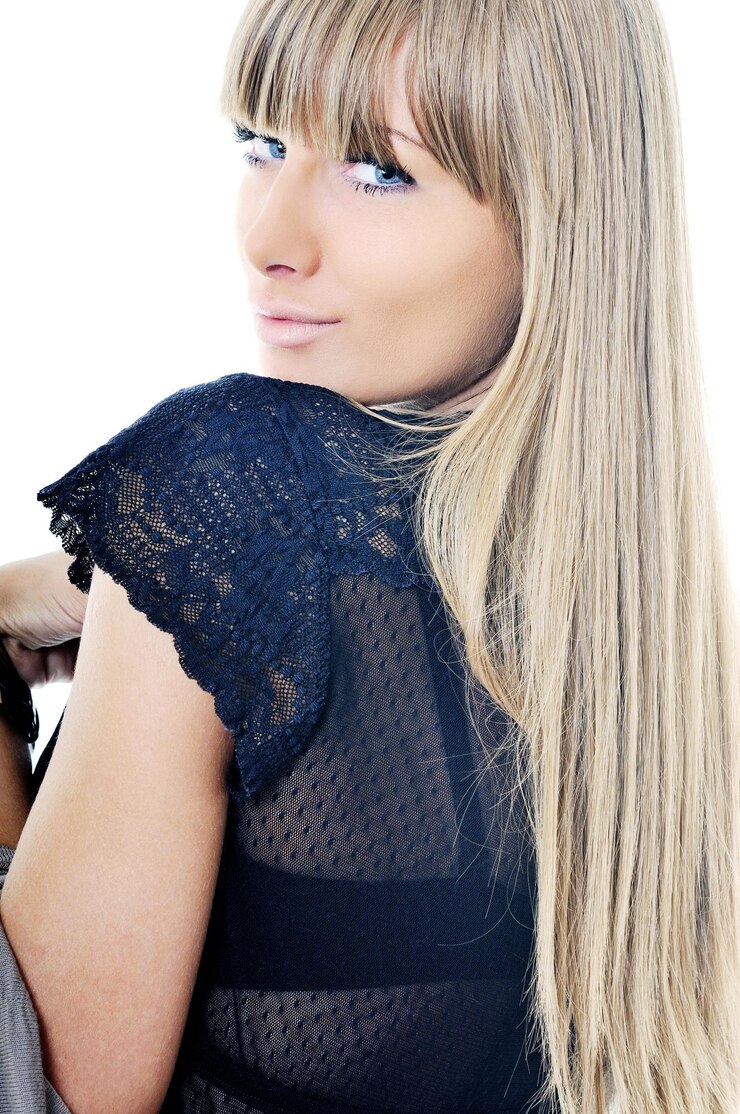 Foto retrato de mulher de moda