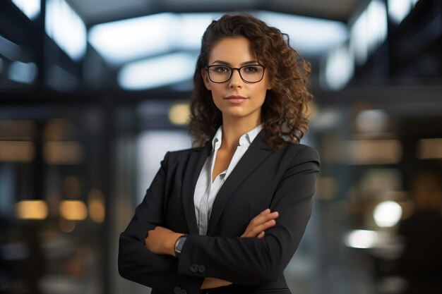 Retrato de mulher de negócios confiante ia generativa