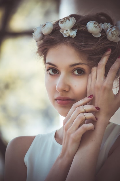 Retrato de mulher em close-up