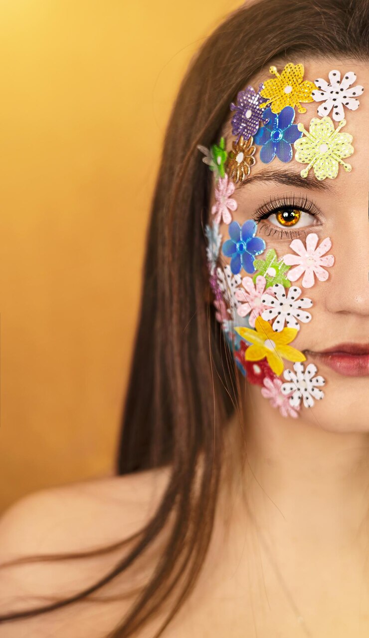 Foto retrato de mulher em close-up