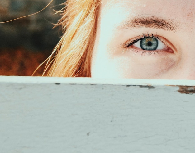 Foto retrato de mulher em close-up