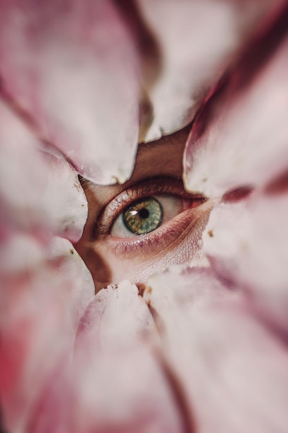 Retrato de mulher em close-up