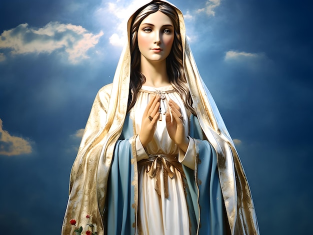 Retrato de Nossa Senhora da Graça estátua da Virgem Maria