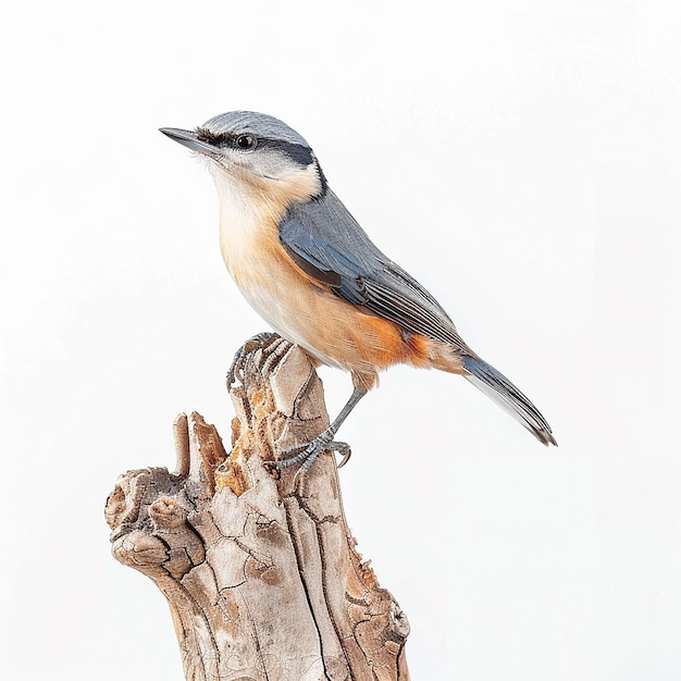 Foto retrato de nuthatch majestic stand no topo de árvores altas