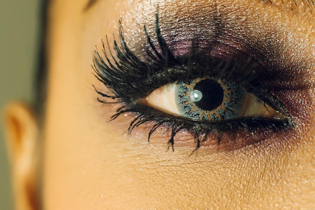 Retrato de olhos de mulher