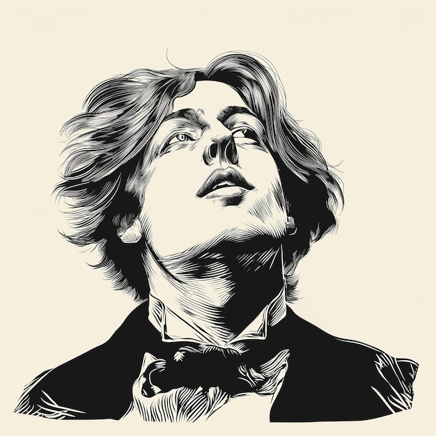 Foto retrato de oscar wilde