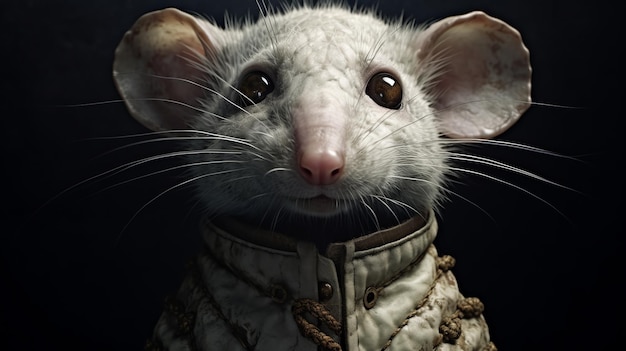 Retrato de rato com tema de aventura por Anton Semenov
